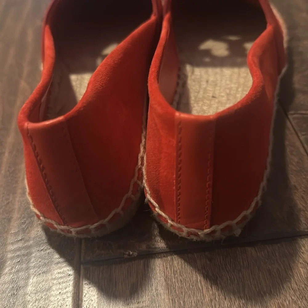 Tory Burch Espadrilles. Size 8. Poppy Red/Orange.